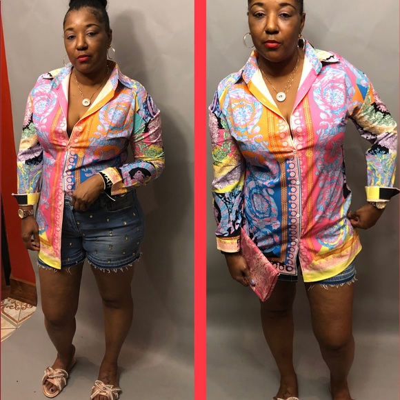 🆕 Inspired  women print shirt - Picture 5 of 6